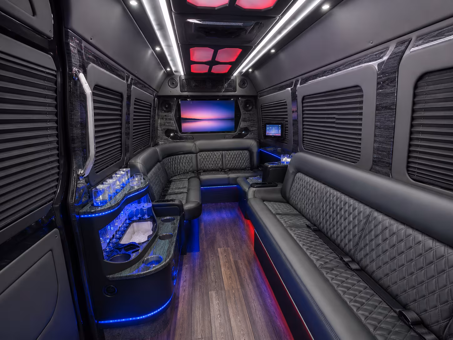 chesapeake 30 passenger party bus inside