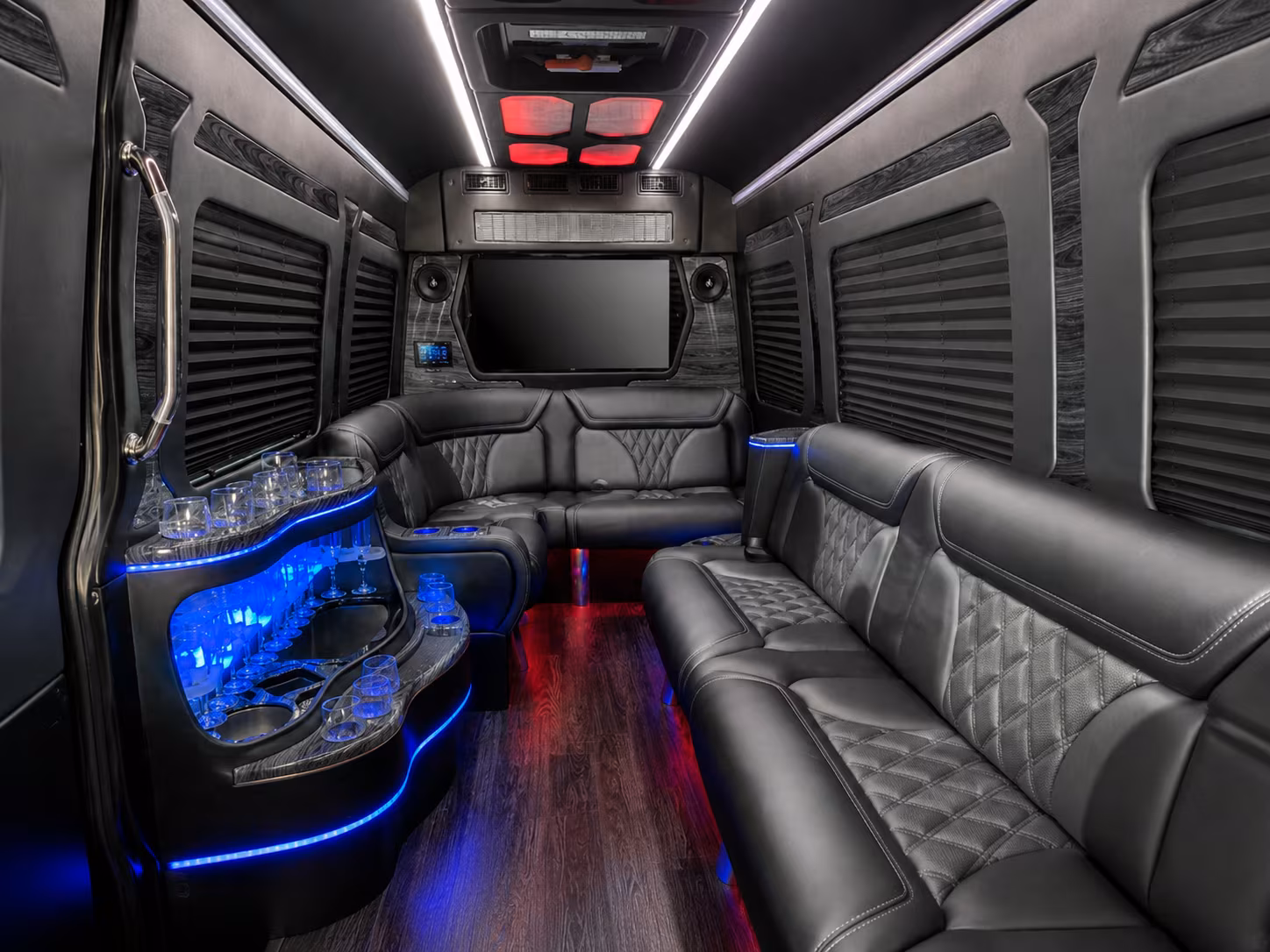 chesapeake 50 passenger party bus inside