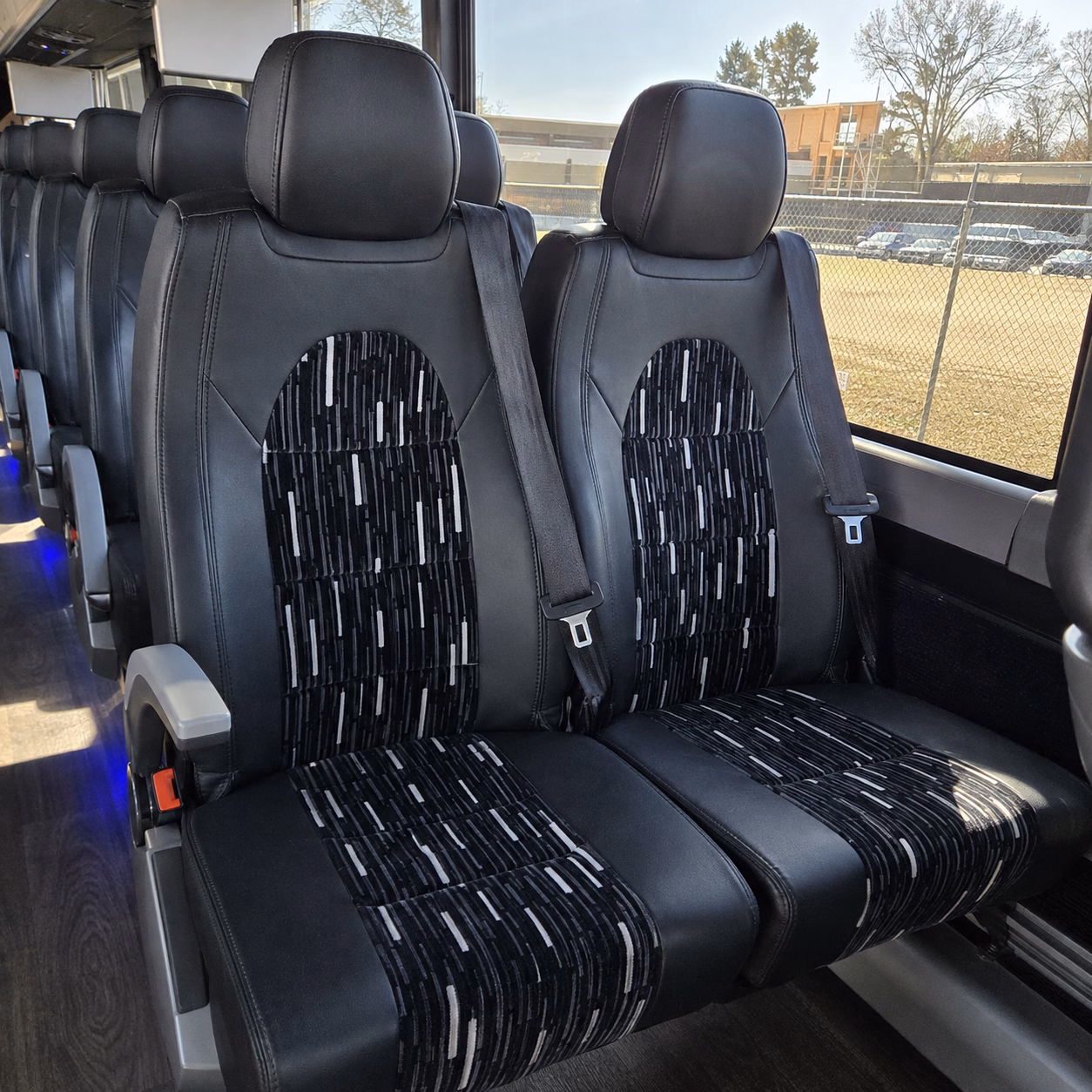 hampton charter bus rental interior