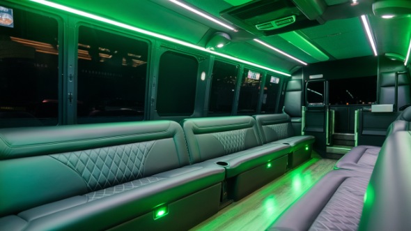 party bus rental interior charlottesville